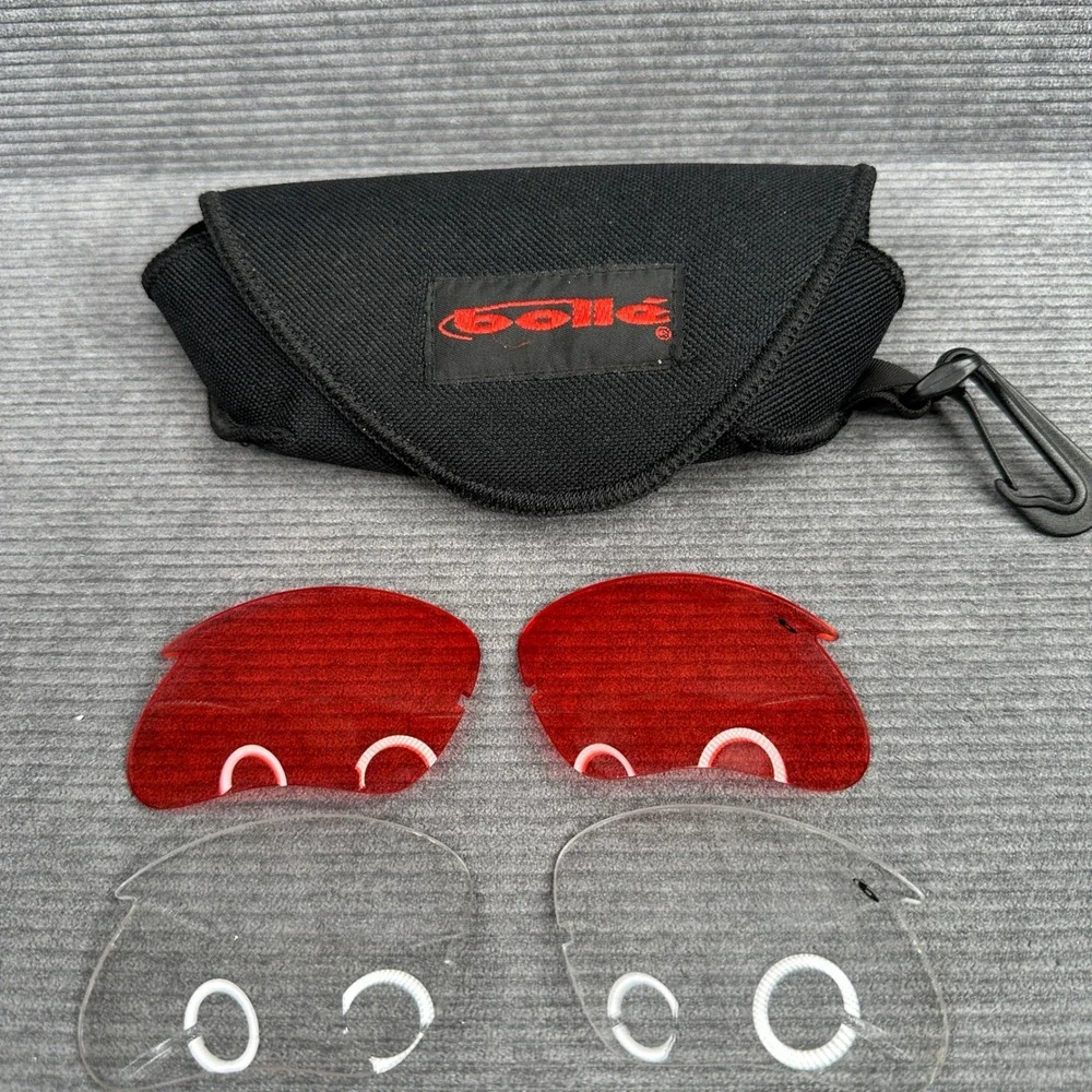 Bolle Interchangeable Replacement Lens Set Red‎ Clear Smoke Brown with Case